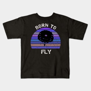 Born To Fly - Base jumping retro design Kids T-Shirt